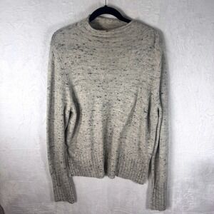 Madewell Sweater Donegal Fleck Mock Neck 2X Oatmeal Womens